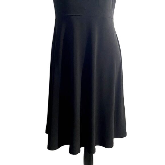 Jones Studio Twist Neck Little Black Dress Classic LBD Fit & Flare Size 4‎ - Picture 4 of 8